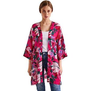 Street One A344053 kimono blouse voor dames, framboos/roze
