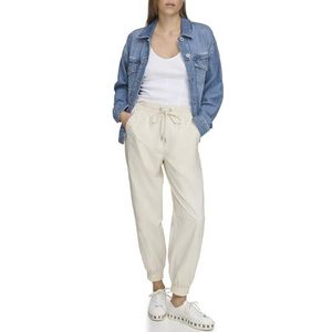 DKNY Pantalon de survêtement pour femme - Taille ajustable - Rayures latérales, Light City Kaki, M