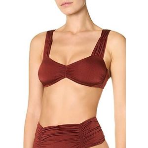 Goldenpoint Goldenpoint Bikini voor dames, badpak, bustier, beha, met rug, bikinitop voor dames, Bruin