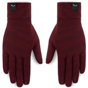 Salewa Cristallo Merino wollen handschoenen voor dames, rood, 7/M