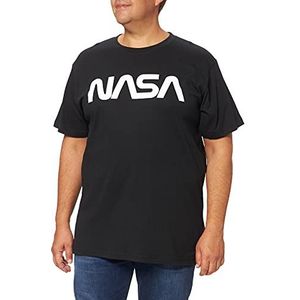 Mister Tee Nasa Worm T-shirt voor heren, zwart.