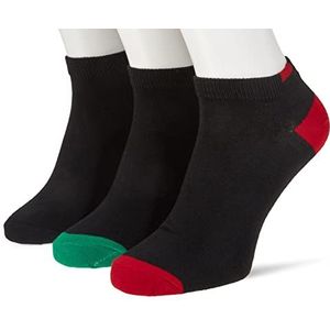 Jack & Jones JACKEN Short Socks 5 Pack sokken, Black/Pack: Black-Black-Black-Black, One Size voor mannen, Black/Pack: Black – Black – lack – One Size, zwart/pak: zwart – zwart – lak