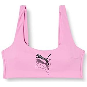 PUMA dames badpak met ronde hals, roze combo