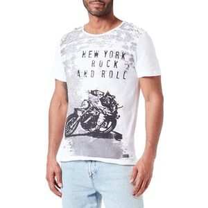 KEYLARGO MT Cafe Racer Round T-shirts pour homme, Blanc (1000)., XXL