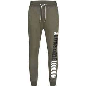 Lonsdale Grittenham Sweatpants voor heren, groen/wit/zwart