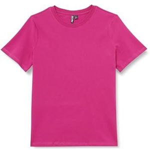 PIECES Pcria Ss Solid Tee Noos Bc T-shirt voor dames, fuchsia, S, Fuchsia