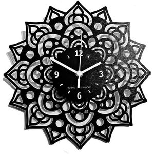 Instant Karma Clocks Wandklok Mandala Bloemen Kunstwerk Patroon Deco Chakra Kunst Cadeau Idee