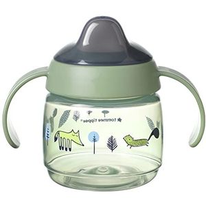 Tommee Tippee Superstar Babyspeenbeker met lekvrije en anti-shak-technologie en antibacteriële BacSHIELD-technologie, vanaf 4 maanden, 190 ml, groen