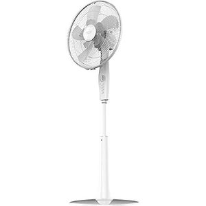 Cecotec Energy Silence 1010 Voetventilator met timer, 60 W, 10 bladen, krachtig, zwenkend, stil, 3 snelheden, verstelbaar, koperen motor, wit