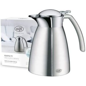 alfi GUSTO TT 0,4 l, roestvrijstalen thermoskan, geplaatst deksel, houdt 12 uur warm, 24 uur koud, duurzame thermoskan, ideaal als koffiezetapparaat, theepot, vaatwasmachinebestendig, BPA-vrij