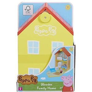 Peppa Pig - Houten poppenhuis inclusief Peppa en meubels - Speelfiguur