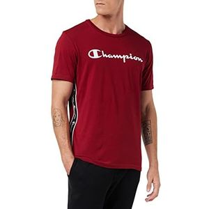 Champion American Tape-Big Logo S-s T-shirt met korte mouwen Rosso Carminio, S, rosso carminio