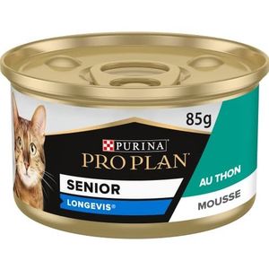 PURINA PRO PLAN Nestle ProPlan Adult 7 + tonijnschuim/lunchbox voor senior katten, 85 g, 24 stuks