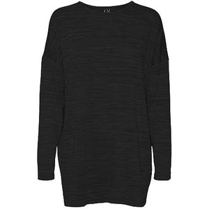 VERO MODA Vmkatie Ls Long Top Jrs Noos T-shirt met lange mouwen voor dames, zwart.