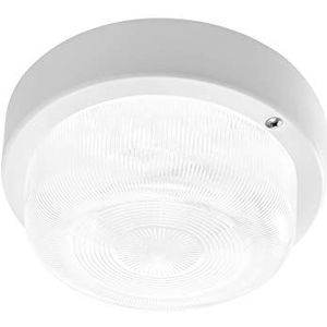 Plafondlamp, rond, opbouw, led, HV, 5 W, 220 mm, 630 lm, Ra>80, 4000 K, IP44, IK06, lampenkap, wit, polycarbonaat, energieklasse A+