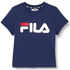 Fila Baia Mare Classic Logo T-shirt, uniseks, Medieval Blue, 98-104, Middeleeuws blauw