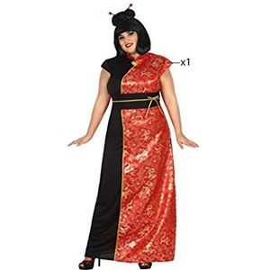 Atosa 64786 Atosa-64786 Chinees kostuum voor volwassenen voor dames, rood, XXL, rood, XXL, Rood