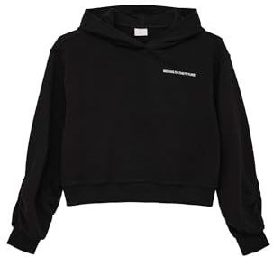 s.Oliver Sweat-shirt à capuche pour fille, 9999 noir, S