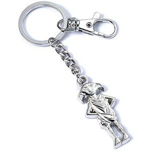 HARRY POTTER - Dobby sleutelhanger met zilveren metalen karabijnhaak, zilver, Taglia unica, casual, zilver., Casual