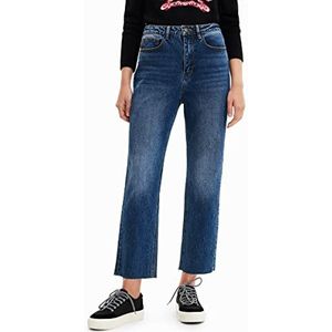 Desigual Kerell 5161 Denim Medium Dark Jeans, Blauw, Maat 42, Roze Roja, Roze Roja