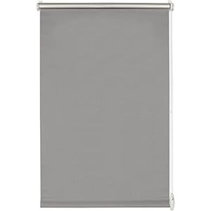 Gardinia Easyfix Rolgordijn, thermische achterkant, om te bevestigen met klemmen of te kleven, maximale lichtreflectie, energiebesparend, ondoorzichtig, montageset inbegrepen, grijs, 55 x 150 cm