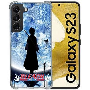 Cokitec Versterkte beschermhoes van gehard glas voor Samsung Galaxy S23 Manga Bleach Moon