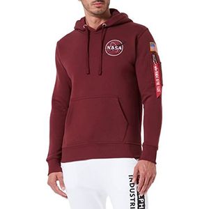 ALPHA INDUSTRIES Space Shuttle herentrui met capuchon, bordeauxrood, 3XL, Bordeaux