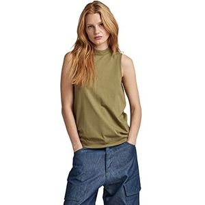 G-STAR RAW Open Back Knitted Top T-shirt pour femme, Vert foncé (Smoke Olive D23258-b771-b212), M