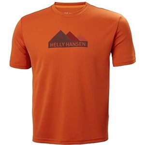 Helly Hansen Hh Tech Graphic T-shirt voor heren, 300 Patrol Oranje