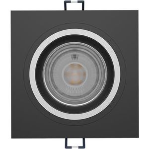 EGLO connect.z Carosso-Z led-inbouwlamp, ZigBee inbouwlamp, app- en spraakbesturing Alexa, warm wit, koud, RGB, dimbaar, aluminium zwart mat, 9,3 cm