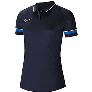Nike Dri-FIT Academy Poloshirt, Ossidiana/Bianco/Royal Blu/Bianco, Large Dames