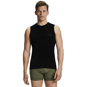 FALKE Singlet Wool Tech Light Functioneel onderhemd voor heren, scheerwol, zwart, blauw, ademend, sportondergoed, warm, sneldrogend, gemiddelde tot koude temperaturen, zwart (3000)