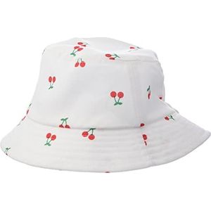 Name It nmffillipa bucket hoed baby meisje, Helder wit/AOP: Cherry-print