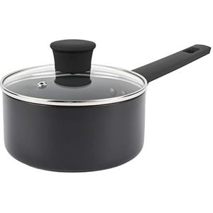 Russell Hobbs Steelpan 18 cm Shield 18 cm – anti-aanbaklaag 10 keer sterker * geschikt voor inductie – deksel van gehard glas – pan van geperst aluminium – gemakkelijk te reinigen