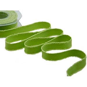 FURLANIS - Lint, decoratieve band voor verpakking, geschenken, Italiaanse stof - pistache groen, 23 mm x 15