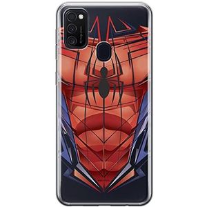ERT GROUP Originele Samsung M21 beschermhoes met officiële licentie Marvel Spider-Man 005 precies aangepast aan de vorm van de telefoon - gedeeltelijk transparant
