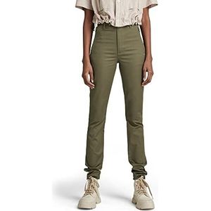 G-STAR RAW, Weld High Skinny Chino broek voor dames, Groen (Shadow Olive C105-b230)