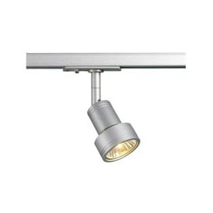 SLV PURI LED-spot voor eenfasige rail, draaibare en kantelbare spot voor rail, led-spot, plafondspot, plafondspot, railsysteem, binnenverlichting, driefasige lamp, GU10 QPAR51, grijs, kleur zilver,