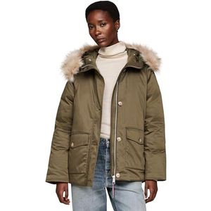 Tommy Hilfiger Parka pour femme, Kaki (vert kaki), M