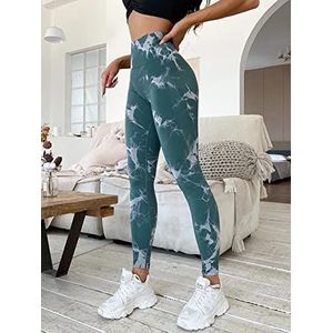 EULLA Legging pour femme, 2# Vert foncé, M