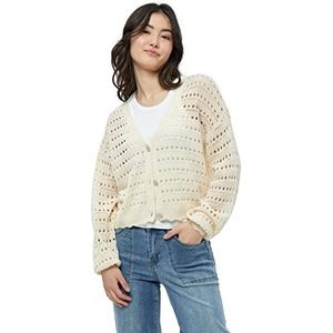 Desires Cardigan à Manches Longues Bila Femme, Pivoine, blanc, XXL