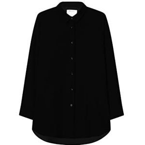 Seidensticker Blouse met lange mouwen, rechte snit, blouse, zwart, 44 dames, zwart, maat 44, zwart.