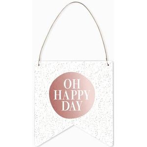Grafiek Workshop decoratief bord met koper | wimpel | wanddecoratie | Oh happy day