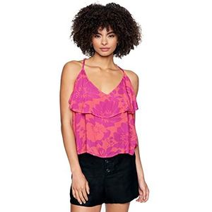 Hurley Ali Layered Cami T-shirt voor dames, Knock Out