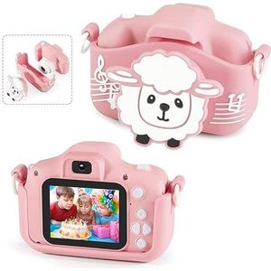 ZHUTA Digitale kindercamera met siliconen hoes, 20 megapixel, 1080p HD digitale camera 2,0 inch (2,0 cm), Kerstmis, Nieuwjaar, speelgoed voor jongens en meisjes, roze