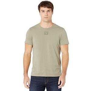 Armani Exchange T-shirt pour homme avec logo Lignes Coupe ajustée, Vétiver, XL