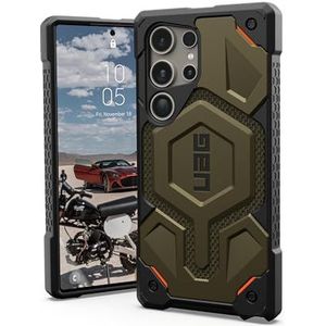 URBAN ARMOR GEAR Monarch Case Samsung Galaxy S24 Ultra Hoesje [Ontworpen voor Samsung"" gecertificeerd, draadloos opladen compatibel, 6 m militaire standaardbescherming] kevlar groen