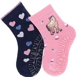 Sterntaler FLI AIR DP Pferd+Herzen sokken voor pantoffels, roze, 20 babyjongens, Roze
