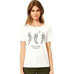 Cecil Dames katoenen t-shirt, Vanilla White