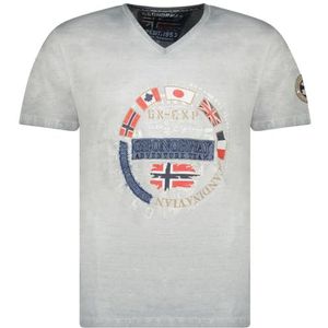 Geographical Norway Jarico_men T-shirt voor heren (1 stuk), grijs.
